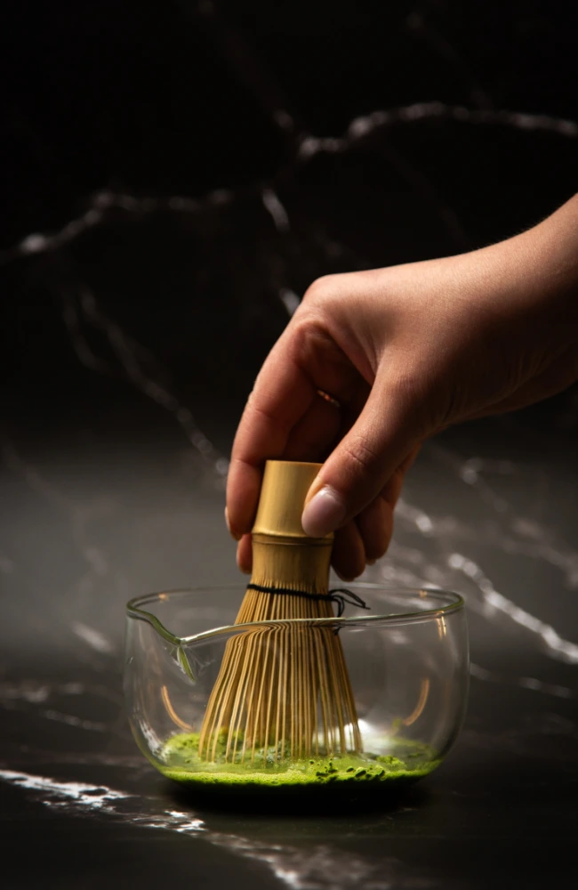 matcha whisking